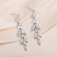 ZAKOL 2023 New Shiny Marquise Leaf Zircon Bridal Earrings AAA Cubic Zirconia Charming Design Drop Earring for Women Wedding