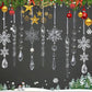 Christmas Crystal Acrylic Ornaments Christmas Decoration for Home 2025 Snowflake Xmas Tree Hanging Pendants New Year Gift 2026