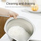 Rice Washer Strainer Bowl Stainless Steel 304 Rice Washing Bowl Rice Sieve Colander Fruit And Vegetable Strainer Kitchen Tools