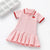 Girls summer dress new children's polo pleated dress short sleeve college style dresses WT26