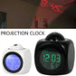 Multi-function Projection Chime Clock LED Light Alarm Clock Voice Alert Temperature Chime Clock Projection Clock
