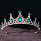 DIEZI Baroque Princess Queen Bridal Crown Purple Crystal Tiara For Women Wedding Vintage Crown Hair Dress Accessories Jewelry