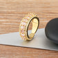 Nidin Light Luxury Cubic Zirconia Open Adjustable Rings For Women Fashion 5 Colors Gold Plated Finger Statement  Jewelry Gift