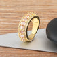 Nidin Light Luxury Cubic Zirconia Open Adjustable Rings For Women Fashion 5 Colors Gold Plated Finger Statement  Jewelry Gift