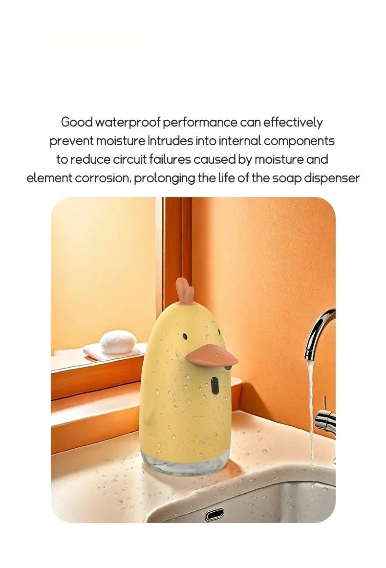 Cute Cartoon Style Automatic Soap Dispenser USB Charging Touchless Sensor Children Washing Hand Machine Soap Foam Dispenser