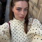 Tuularose Zipper Full Sleeve Short Polka Dot Printing Thin Jackets Women Casual Stand Neck Slim Coat Lady New Highstreet Outwear