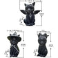 Black Cat Statue Mysterious Cute Cat Witch Cat Figurine Witches Decor Desk Ornament Hand-Painted Sculpture for Halloween 1PC